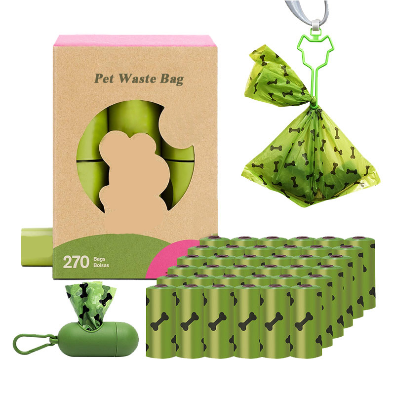 buy Portable bone shape dog poop bags with handles on sales