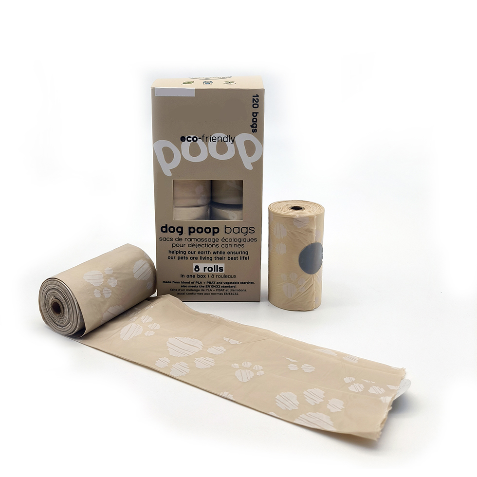 Degradable biodegradable custom dog poop bags with roll