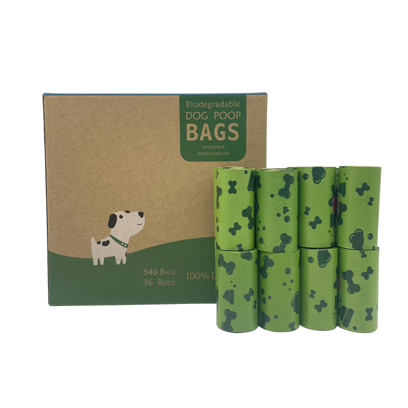 Custom Blue LDPE Biodegradable Dog Poop Bags With Roll