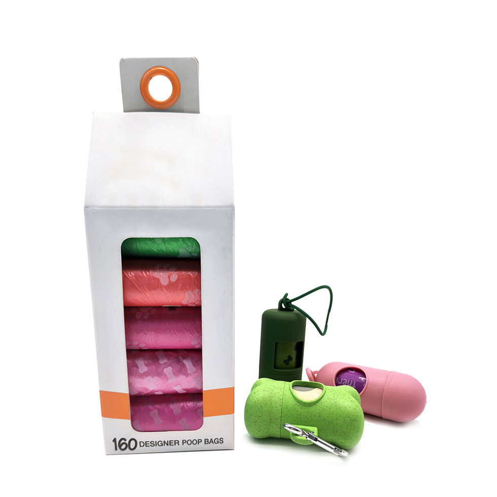 EPI Biodegradable Colorful Dog Poop Bags Wholesale With Roller