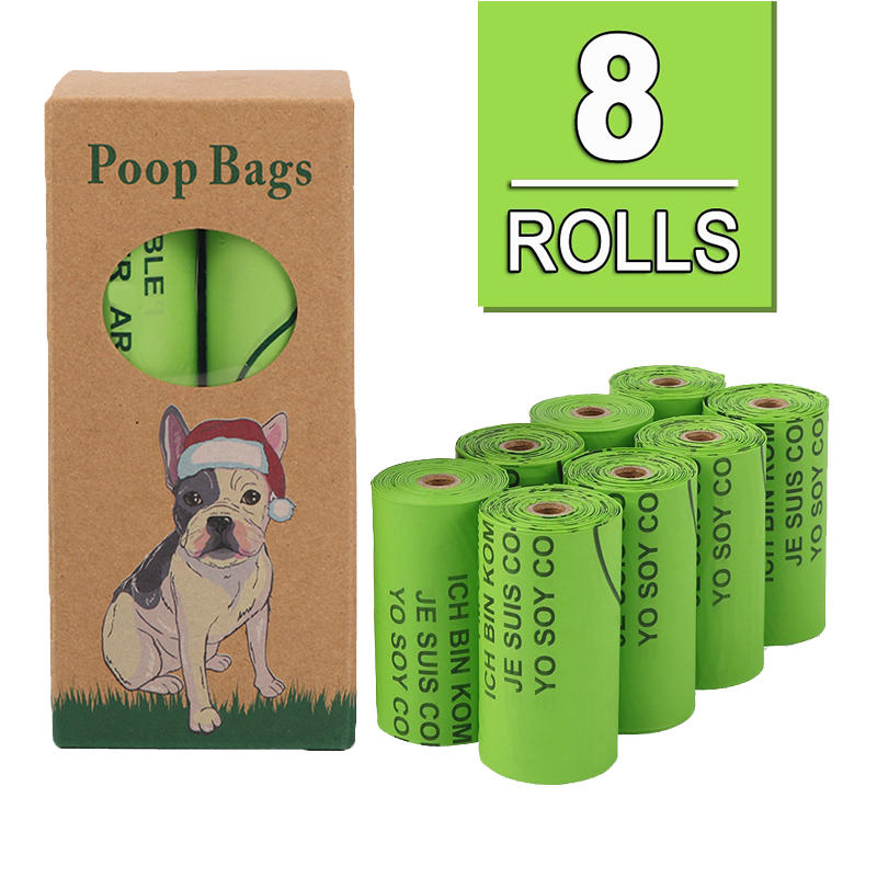 Plastic Pack Dog Waste Bag Corn Starch dog poop bags with handles