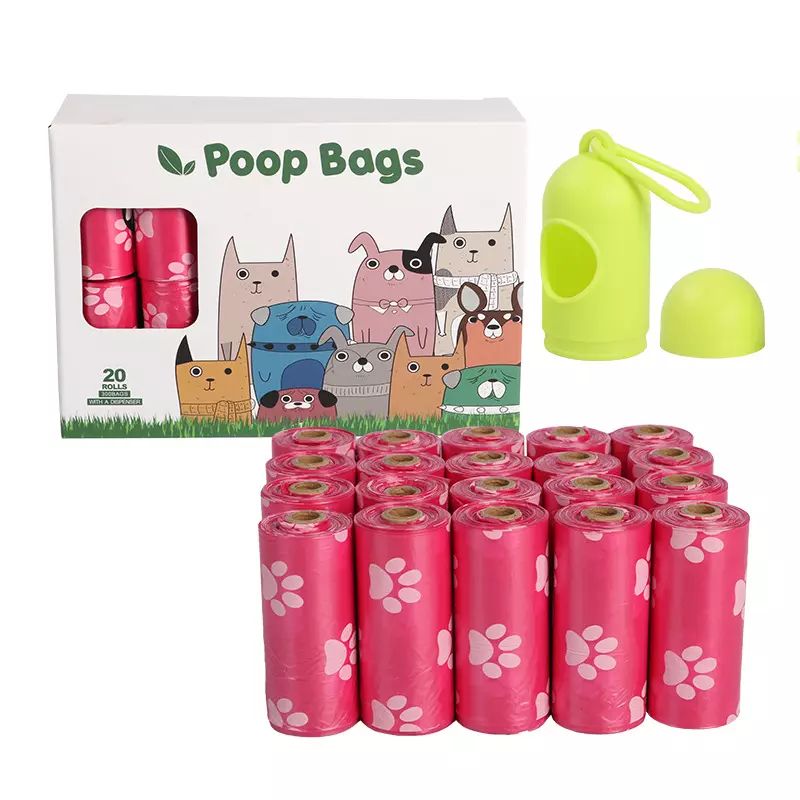 100% Biodegradable Corn Starch Compostable Scented Pet Trash Bags Eco Friendly Portable Dog Poop Bags