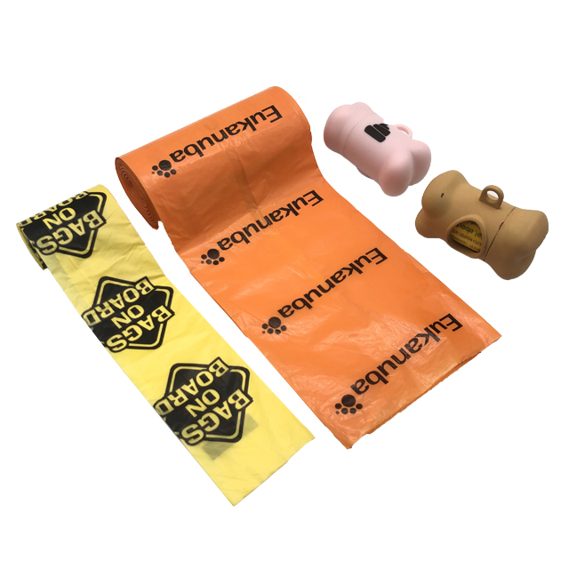 Customize Logo Portable Hands Free Dog Poop Bag Holder Pet Round Silicone Waste Bag Dispenser